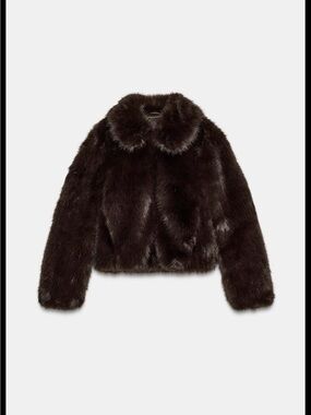 Zara Short Faux Fur Coat- brand new!